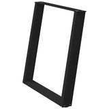 Dining Table Legs U-Shaped 2 pcs Black 70x cm Steel 4012792