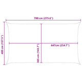 Sun Shade Sail Blue and White 7 x 4 m 100% Polyester Oxford 42031105