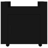 Desk Trolley Black 60x45x60 cm Engineered Wood 816609