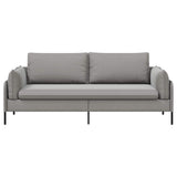 3-Seater Sofa Light Grey 222 x 81 x 89 cm Velvet 42048642