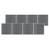 Garden Fence WPC 1391x186 cm Grey 3053231