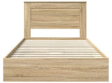 Storage Bed with Drawer Sonoma Oak 75 x 190 cm Engineered Wood 3410280