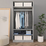 Wardrobe Concrete Grey 100x50x200 cm Engineered Wood 800229