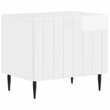 TV Cabinet High Gloss White Engineered Wood 896459