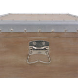 Storage Box Solid Fir Wood 91x52x40 cm Brown 246124