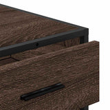 Drawer Cabinet Brown Oak 70x41x56 cm Engineered Wood 849078