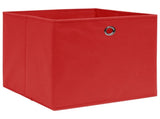 Storage Boxes 10 pcs Red 32x32x32 cm Fabric 288363