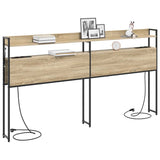 Headboard with Shelf Sonoma oak 200 cm Engineered wood 859716