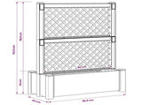 Big Planter with Trellis Anthracite 99.5 x 43 x 133.5 PP 42041730