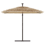 Garden Parasol with LEDs and Steel Pole Brown 246x246x230 cm 4005086