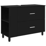 Bathroom Vanity Unit Black 80 x 35 x 60 cm Engineered Wood 889386