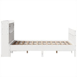 Bed Frame without Mattress White 135x190 cm Solid Wood Pine 3323276