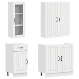 Kitchen Unit LUCCA 8 pcs High Gloss White Engineered Wood 3438405