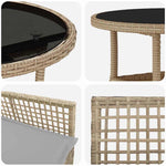 Garden Dining Set 3 pcs Beige Poly rattan 3334947