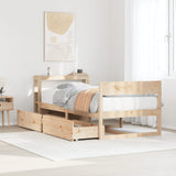 Bed Frame without Mattress 90x190 cm Single Solid Wood Pine 3306402