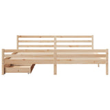 Bed Frame without Mattress 200x200 cm Solid Wood Pine 3301618