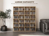 CD Storage Unit with Adjustable Shelves, 89 x 130.5 cm, Nature Wood Finish T3398P343474