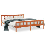 Bed Frame without Mattress Wax Brown 160x200 cm Solid Wood Pine 844399