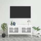TV Cabinet White 105x35x50 cm Steel 336242
