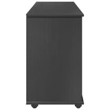 Rolling Cabinet Grey 100 x 39 x 65.5 cm Solid Pine Wood 42028386