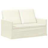 Sofa Set 2 pcs Cream Corduroy Fabric 3433244