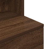 Bedside Cabinet Brown Oak 39x35x125 cm Engineered Wood 861316