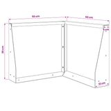 Retaining Wall 2 pcs 50 x 50 x 30 cm Galvanised Steel Silver 8015210
