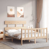 Bed Frame without Mattress Small Double Solid Wood Pine 3193241