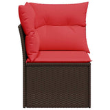 Garden Sofa with Cushion Brown 62 x 62 x 69 cm Poly Rattan 366225