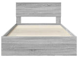 Bed Frame with Drawer Grey Sonoma 90 x 190 cm Engineered Wood 3410954