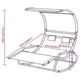 Double Sun Lounger Black and Cream 317587