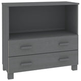 Sideboard HAMAR Dark Grey 85x35x80 cm Solid Wood Pine 340498