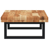 Basin Shelf Wall Mounted Steel and Solid Wood Acacia 3302737