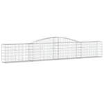 Arched Gabion Baskets 8 pcs 400x30x60/80 cm Galvanised Iron 3146846