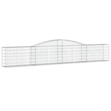 Arched Gabion Baskets 8 pcs 400x30x60/80 cm Galvanised Iron 3146846