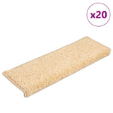 Stair Mats 20 pcs 65x21x4 cm Cream Rectangular Edge 3365855
