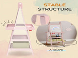 3 in 1 Kids Easel Double-Sided Magnetic Whiteboard and Chalkboard with Paper Roll, Storage Baskets T3398P378908