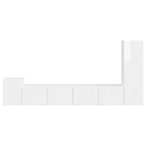TV Cabinet Set 3 pcs High Gloss White Engineered Wood 3409019