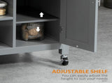 Compact Kitchen Trolley Utility Cart on Wheels with Open Shelf & Storage Drawer for Dining Room, T3398P342451
