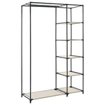 Folding Wardrobe Cream 110x45x175 cm Fabric 282422