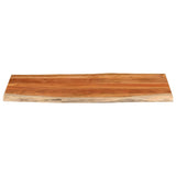 Table Top 140x60x2.5 cm Rectangular Solid Wood Acacia Live Edge 370625