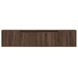 TV Wall Cabinet with LED Brown Oak 180x31x39.5 cm 3307960