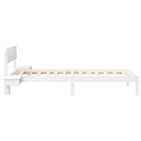 Bed Frame with Headboard White 80 x 200 cm Solid Pine Wood 873467