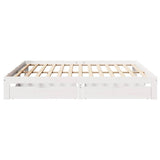 Bed Frame with Drawers without Mattress White 200x200 cm 3301957