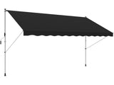 3x1.5m Adjustable Outdoor Aluminium Frame Awning Black T3398P315938