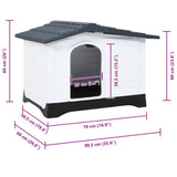 Dog House Grey 90.5x68x66 cm Polypropylene 152230