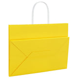 Paper Bags 250 pcs with Handles Yellow 32x17x25 cm 4101789
