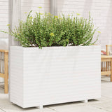 ZNTS Garden Planter White 110x40x72 cm Solid Wood Pine 3282640