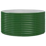 Garden Raised Bed Green 140x140x68 cm Galvanised Steel 319088