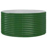 Garden Raised Bed Green 140x140x68 cm Galvanised Steel 319088
